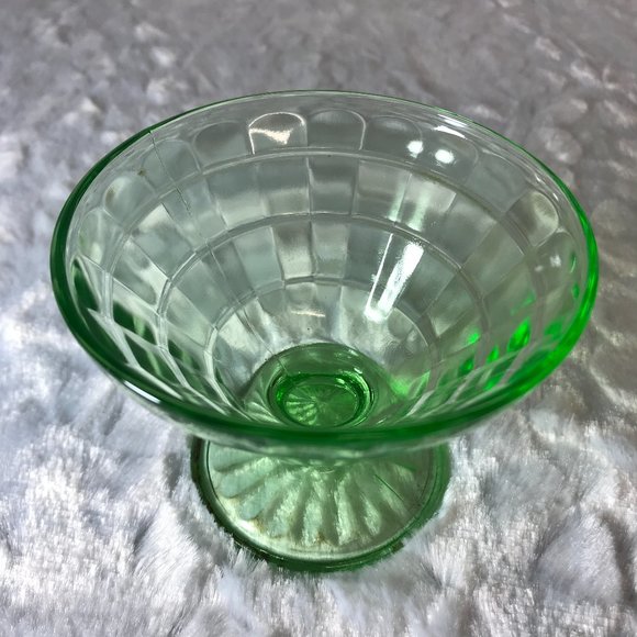 Vintage Vaseline Uranium Sorbet Ribbon Hazel Atlas #43 - Picture 12 of 14